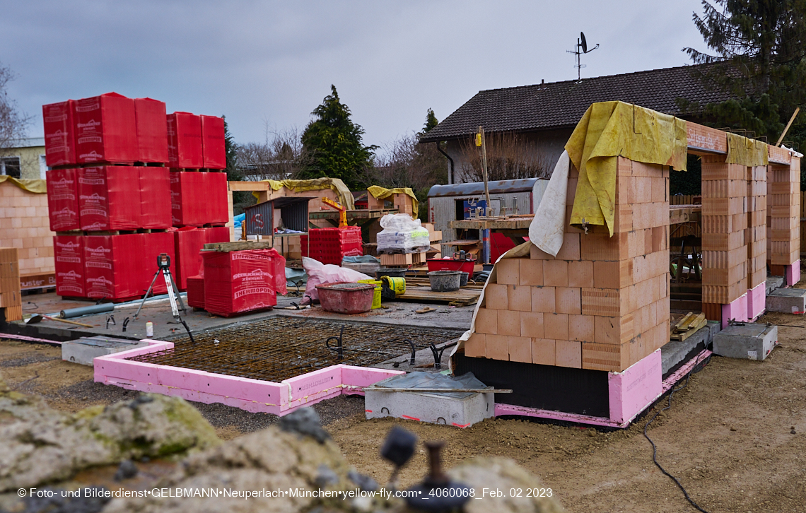 02.02.2023 - Baustelle Niederalmstraße 16 in Neuperlach